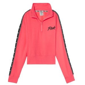 🆕VSPINK Quarter Zip  Drop Shoulder